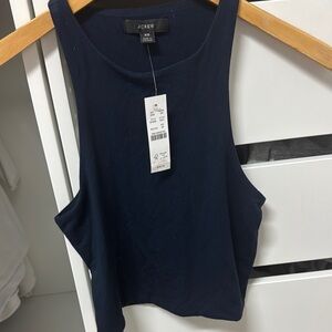 J. Crew Women's high neck Navy Tank Top